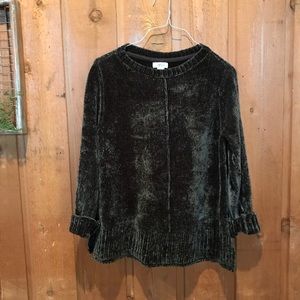 Style & Co Dark Green Chenille Sweater